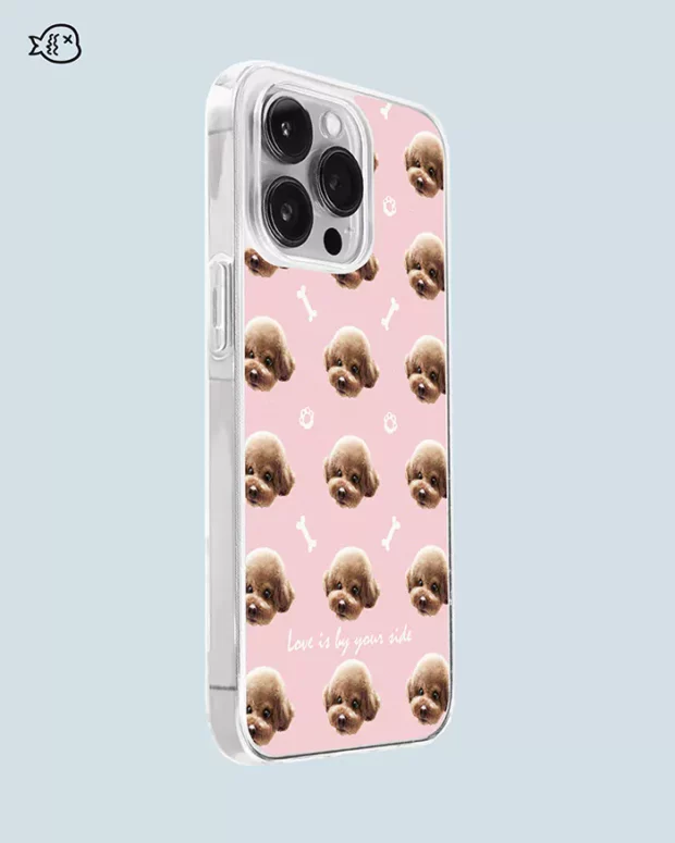 Personalized Pet Phone Case In Bone And Paw Pattern | Custom Pet Phone Case