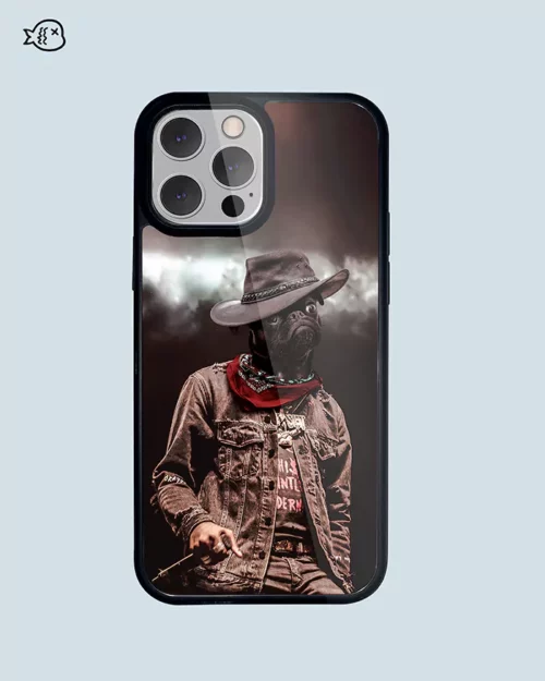 Funny Western Cowboy Outfit | Personalised Pet Portrait Case | Custom Pet Phone Case